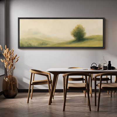 Grande impression sur toile encadrée, impression de paysage abstrait rustique pour décoration intérieure rétro
