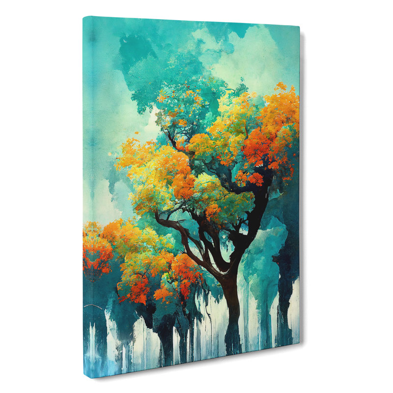 Pretty Abstract Trees No.1 - Wrapped Canvas, 50cm H x 35cm W x 3cm D