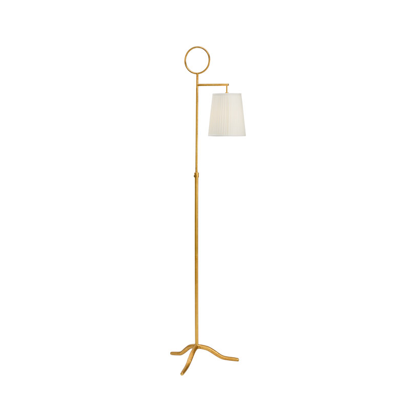 Charlotte Task Floor Lamp, Antique Gold Leaf