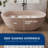 MEDUNJESS 59'' Freestanding Tub Solid Surface Freestanding Soaking Bathtub-121599998