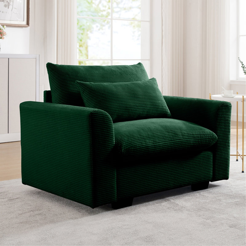 Fauteuil d'appoint Corduroy, Vert