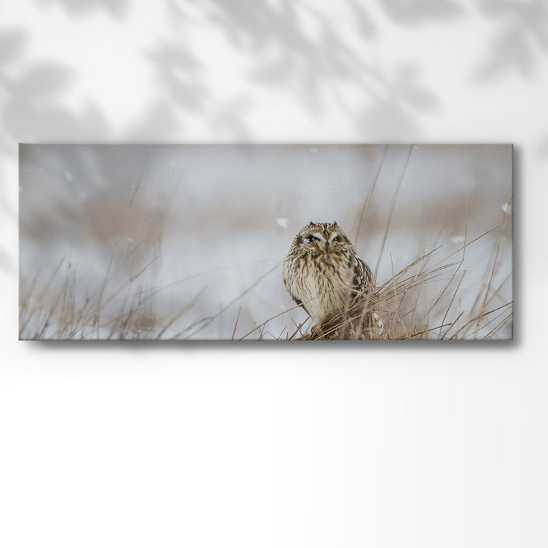 Prairie d'hiver sur toile tendue, H 24 po x l 60 po x P 1,5 po
