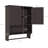 Brown Wall Cabinet With Towel Bar - Medicine Cabinet With Adjustable Shelves, Over Toilet Cabinet For Laundry Room Kitchen-954114092