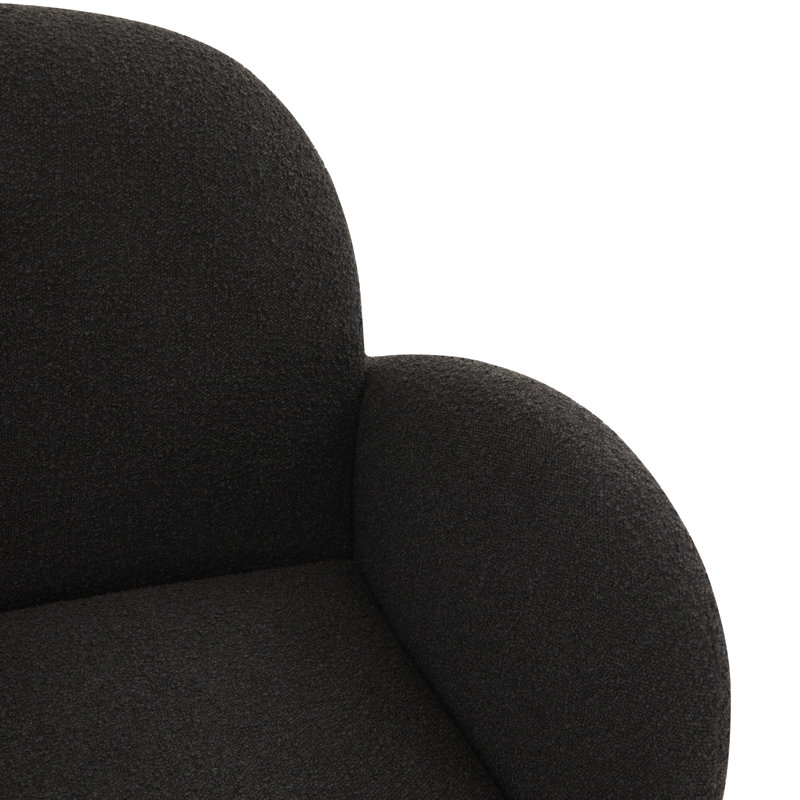 Upholstered Armchair, Black