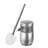 14" Brushed Nickel Toilet Brush and Holder