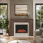 Modern Ember Everly Wood Fireplace Mantel Surround Kit in White | 56" x 42" Opening | 54"-1607769746-1607769747