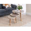 Round Lamp Table Oatmeal - Large Side table
