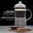 OVENTE French Press Coffee Maker 34 Ounce with Heat Resistant Borosilicate Glass, Stainless Steel Design and 4-Level Filter System, Portable Cold Brewer Pot for Travel, Camping or Gift, Silver FSH34S-11285106