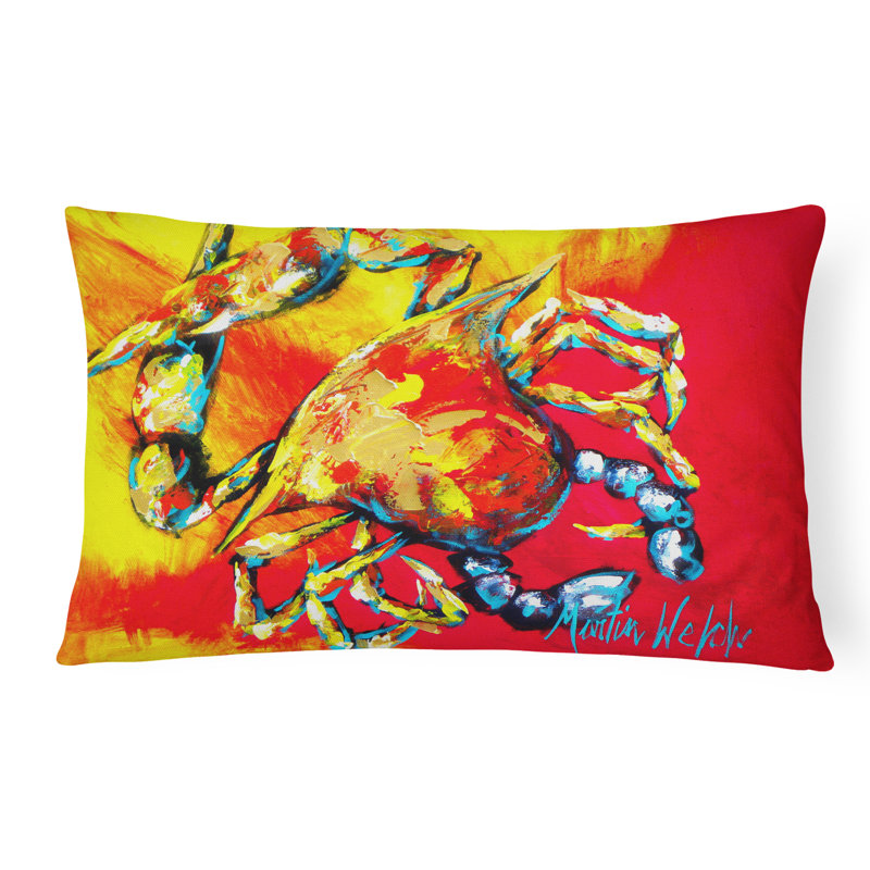 Coussin décoratif intérieur/extérieur hot dang crab