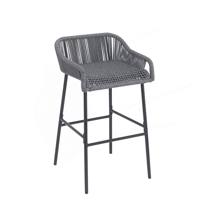Ensemble de 2 tabourets de bar d'extérieur La Push, Gris foncé