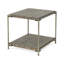Ensemble de table basse et de table de bout en bois 3 pièces Corbeta, graphite vieilli