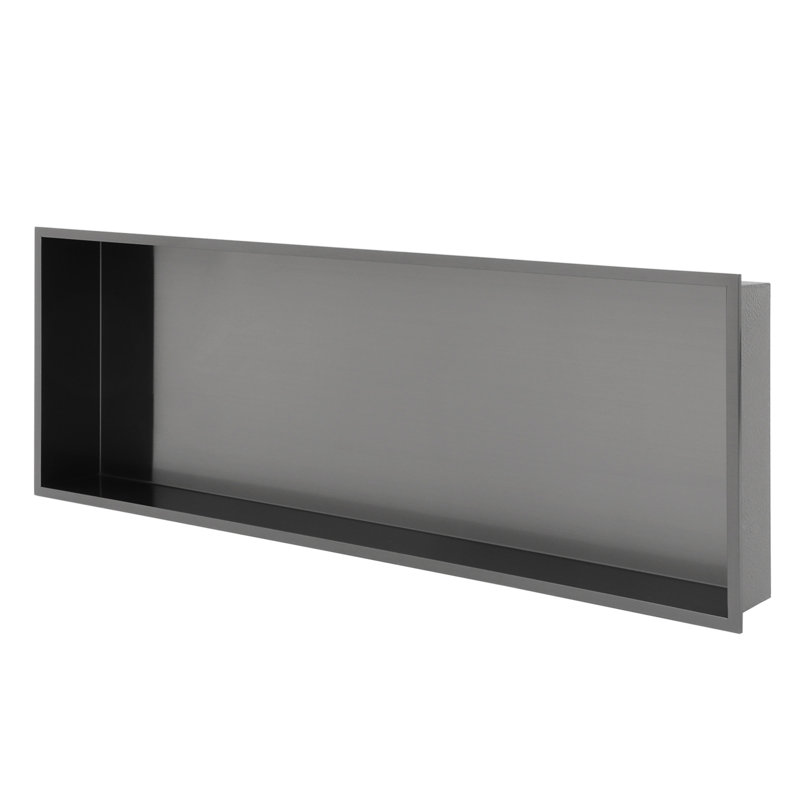 Niche de douche en acier inoxydable 37 po x 13 po, Bronze industriel-noir