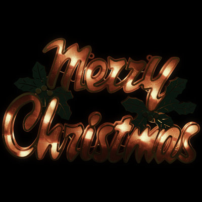 16.5" Lighted 'Merry Christmas' Window Silhouette