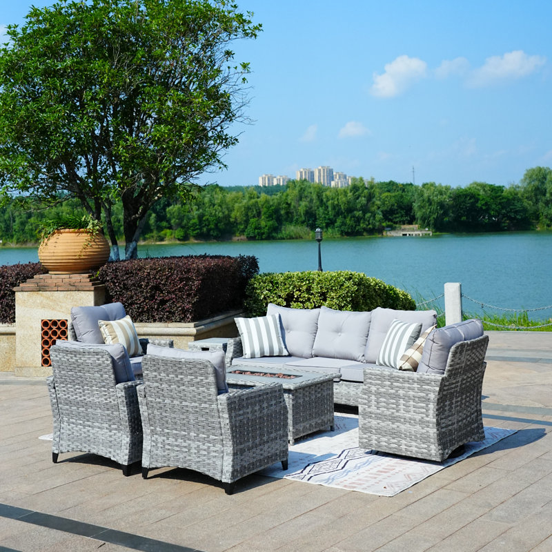 Braddon 7 - Person Patio Conversation Set with Cushions