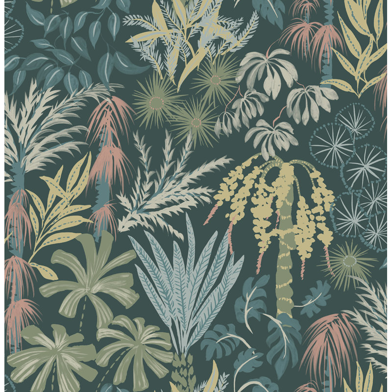 Papier peint botanique Everglades, Vert