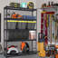 Étagère à 5 niveaux pour l'organisation de garage - Étagère industrielle robuste en fil métallique, supports de rangement en métal de 2 500 lb, tablette multifonctionnelle pour le garage, le bureau, la cuisine - 48 x 18 x 72 po