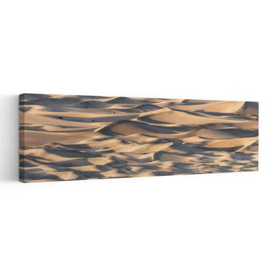 Golden Desert Dunes, paysage biologique serein abstrait, art mural