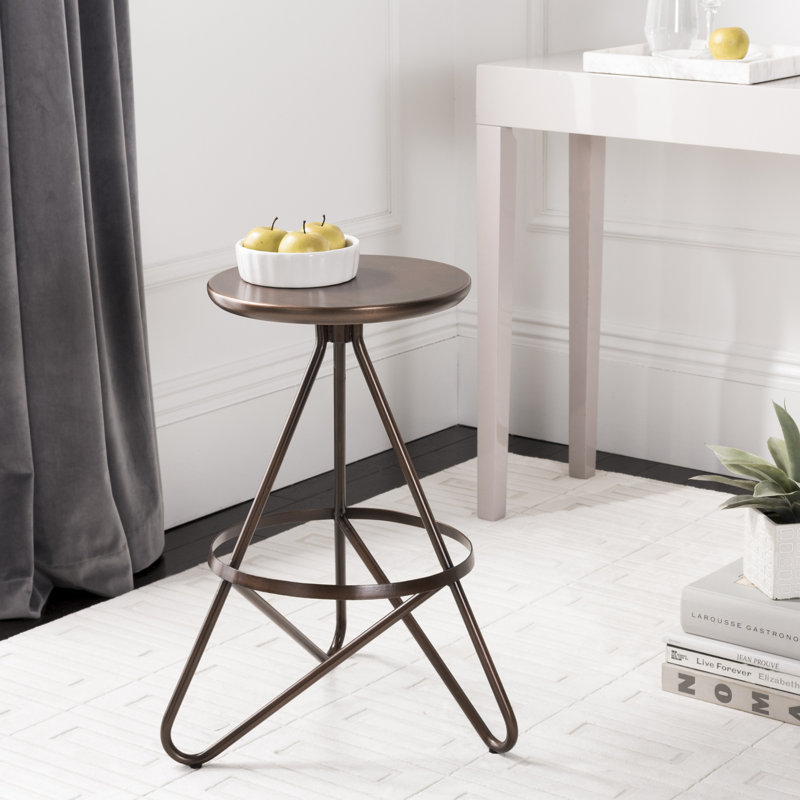 Arroyo Counter Stool with Metal Frame, Antique Copper