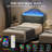 Upholstered Twin Bed Frame With Led Lights-1850051390