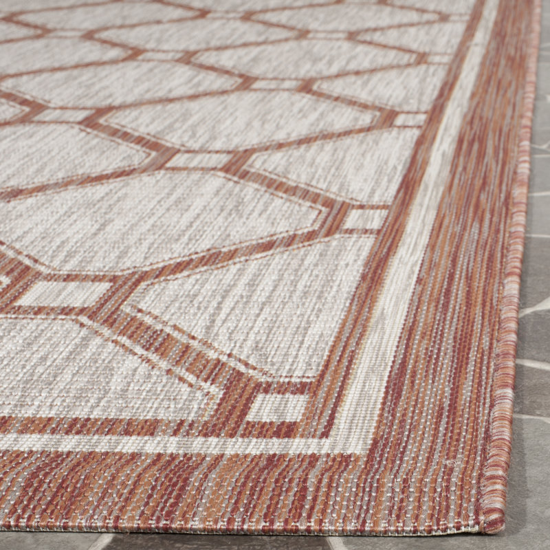 Tapis intérieur / extérieur à motif géométrique Sayde Performance, Rectangle 4 pi x 5 pi 7 po