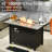 14- Person Rattan Outdoor Seating Group With Swivel Rockers and Fire Pit Table-610461476