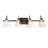 4-Light Modern Minimalist Dimmable Bathroom Vanity Light With Seeded Shade