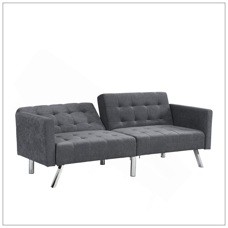 Canapé-lit Canapé-lit pliant convertible gris foncé, Gris foncé