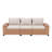 3-seat Outdoor Patio Sofa With Cushions