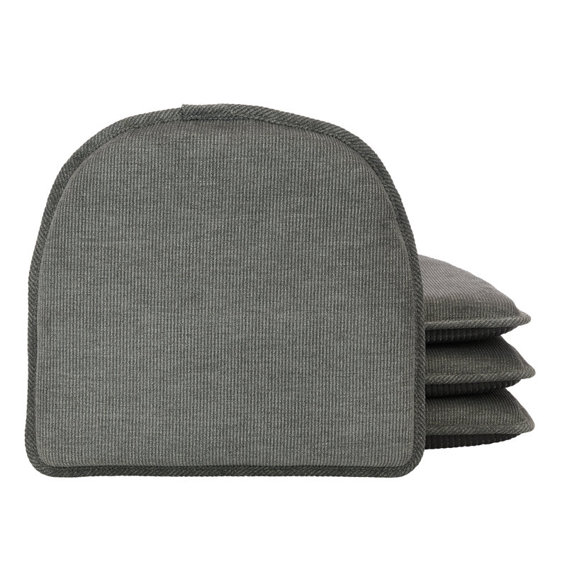 Coussin de chaise de salle à manger (ensemble de 4), Gris