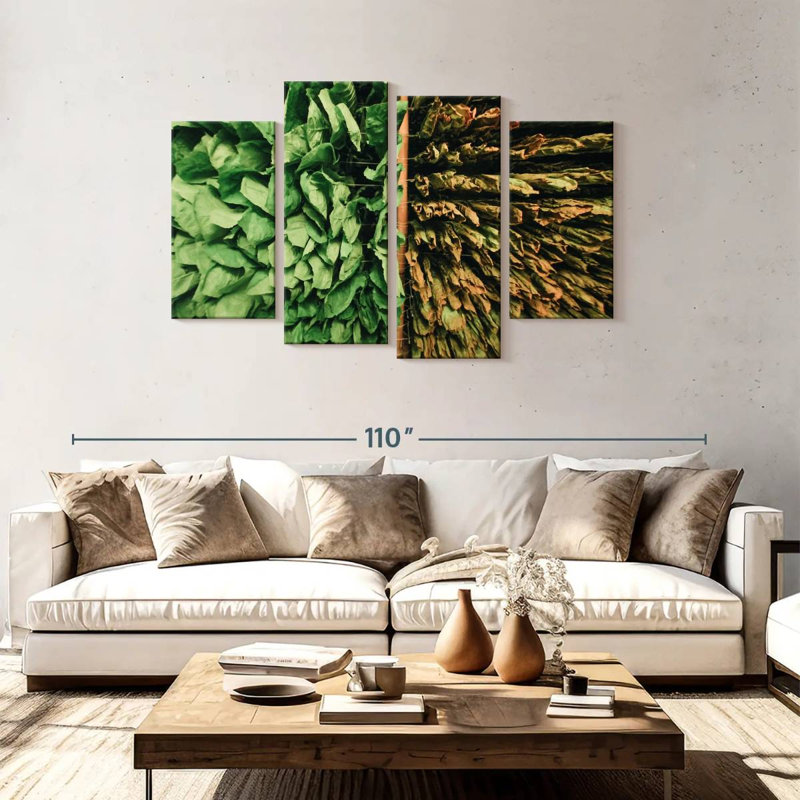 Harnek Tobacco Leaves, 48" H x 75" W