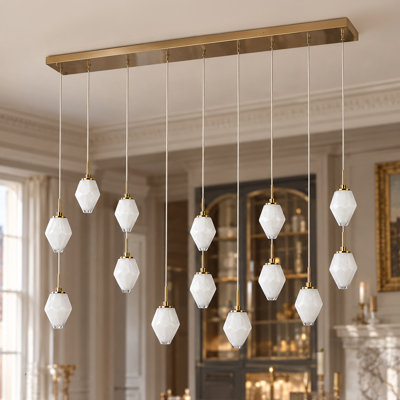 Lustre en laiton antique 47 po Aguero