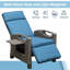 Fauteuil inclinable de patio avec dossier confortable et support pour la nuque - Protecteur réglable bleu, siège bleu marine