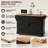 56'' Farmhouse Rolling Kitchen Island with Drop Leaf and Built-in Power Outlet,-129874393