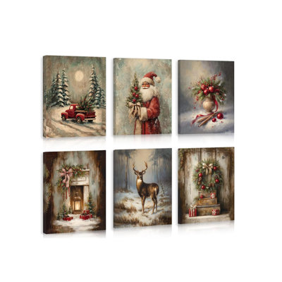 6 Piece Wrapped Canvas Wall Art
