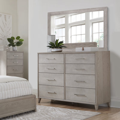 Cape 8-Drawer Chest With Landscape Mirror