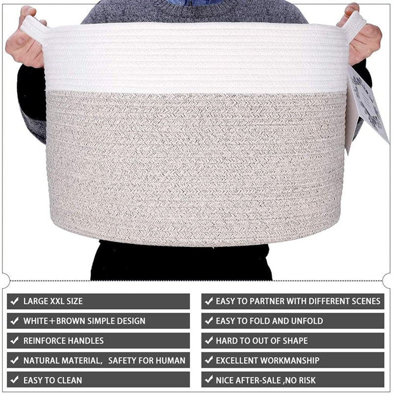 Fabric Laundry Basket with Handles