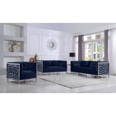 Sansa Velvet Living Room Set