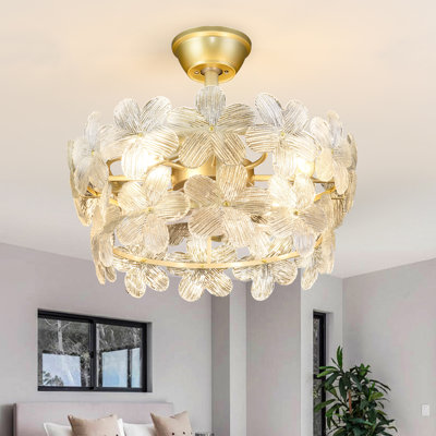Lustre en cristal à 4 lumières Caelean