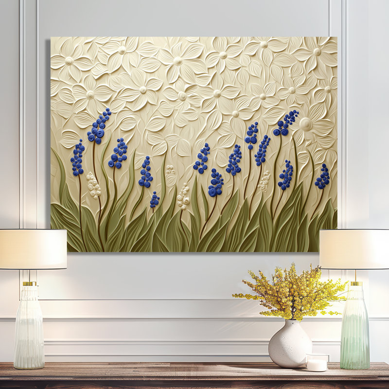Bluebell Forest II - Floral Wall Art, 16" H x 32" W, Wrapped Canvas, Does Not Apply