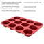 Moule à 12 muffins en silicone antiadhésif Chef Buddy