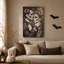 «Black and White Sugar Skull Couple», art mural sur toile d'Halloween-1125002126