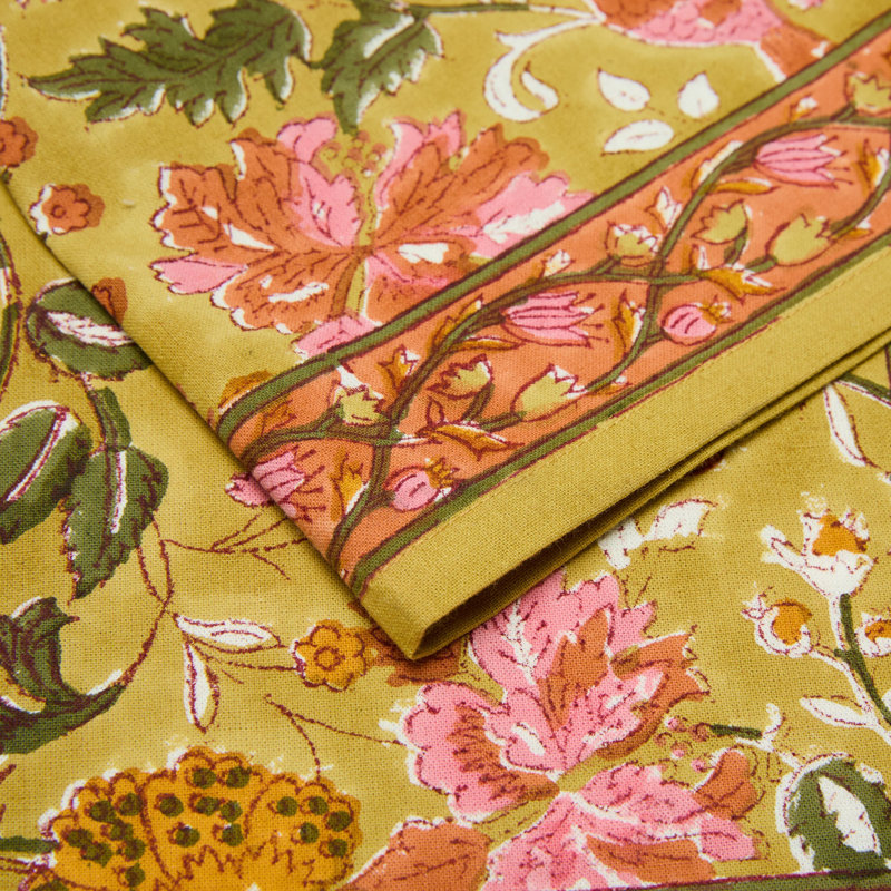Damaris Napkins - Pink/Mustard - 20" x 20" - Set of 4
