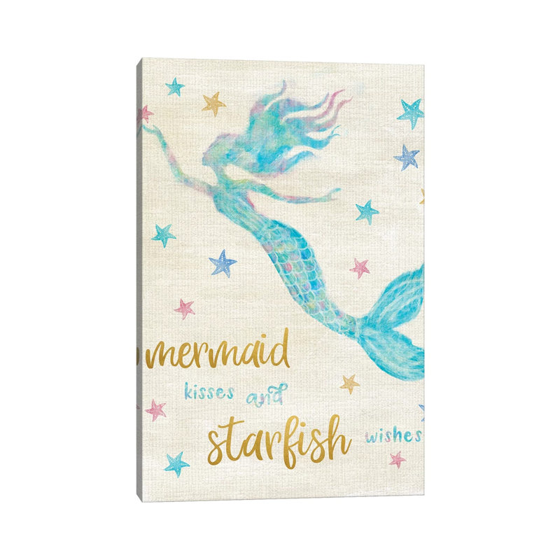Mermaid Kisses by Natalie Carpentieri - Wrapped Canvas Print, 20.32 cm H x 30.48 cm W