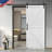 MDF Barn Door Easy Assembly -Solid Slab Covered with Water-Proof PVC Surface with Hardware Kit-104714684-104714666