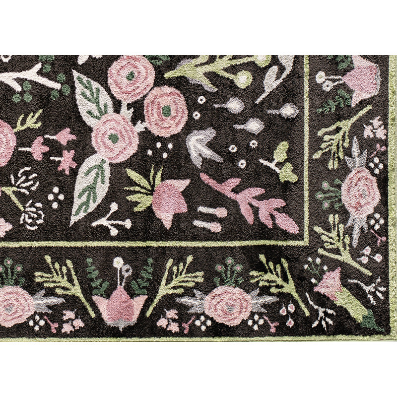Valentina Floral Gardenia Pink Onyx Area Rug, Rectangle 8' x 10'