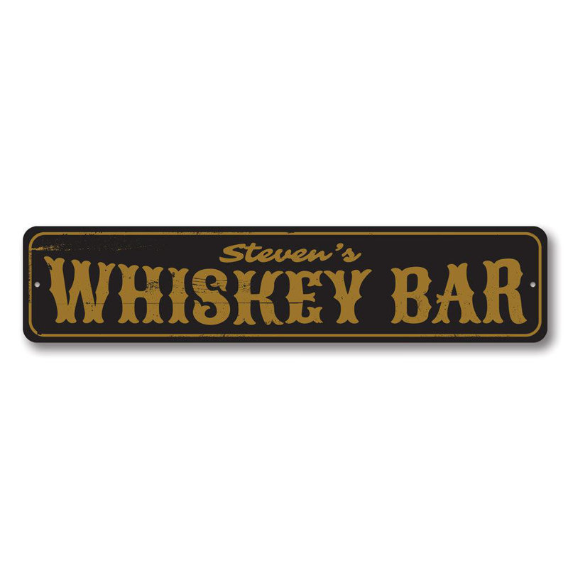 Plaque de whisky en aluminium, H 4 po x l 18 po x P 0,04 po