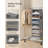Set Of 2 Foldable Hanging Closet Organizers, 6-Tier Fabric Storage Shelf, Metal Hooks And Bamboo Inserts