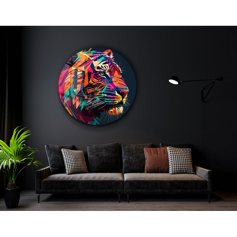 Superbe peinture murale en verre trempé 23,6 po x 23,6 po | 100% verre trempé d'une épaisseur de 0,16 pouce, imprimé UV pour des couleurs éclatantes | Parfait pour la décoration intérieure, le salon et les espaces de bureau, design durable et élégant