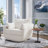 Boucle Swivel Armchairs Set Of 2, Modern Deep Seating Lounge Chairs With Accent Pillows-1828776341