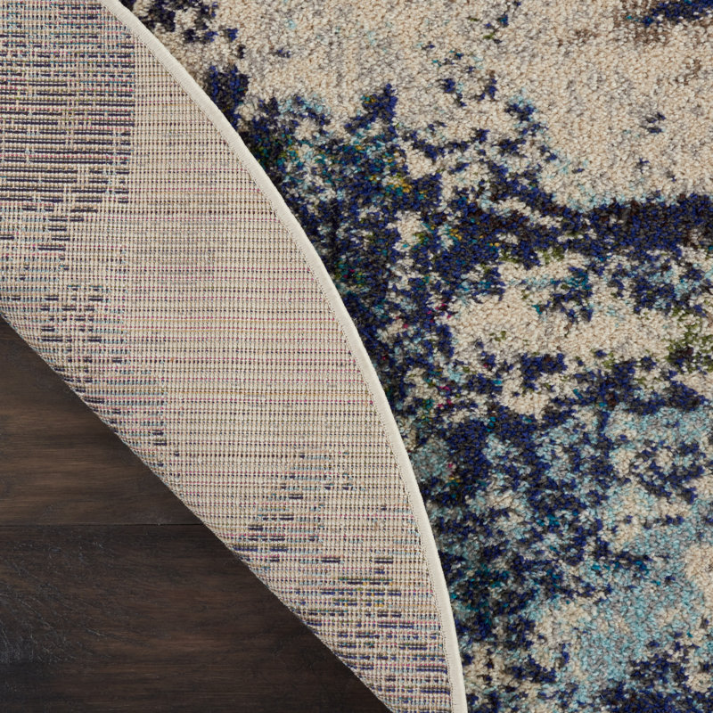 Adrienn Abstract Indoor Rug, Round 4'